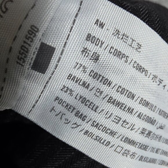 Abercrombie & Fitch Jeans Size 25/0R Black Tapered Loose High Rise Curve Love - Picture 11 of 12